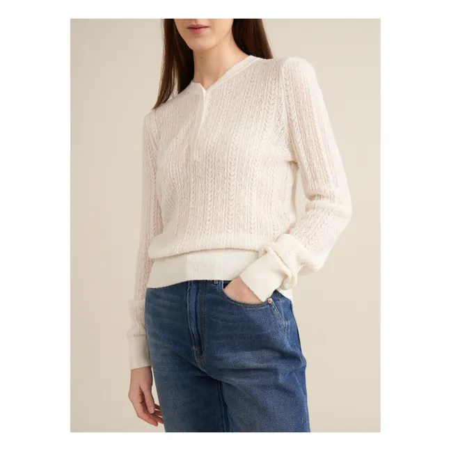 Rybba Jersey de lana merina extrafina - Colección Mujer | Crudo