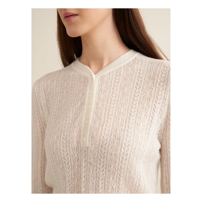 Rybba Jersey de lana merina extrafina - Colección Mujer | Crudo