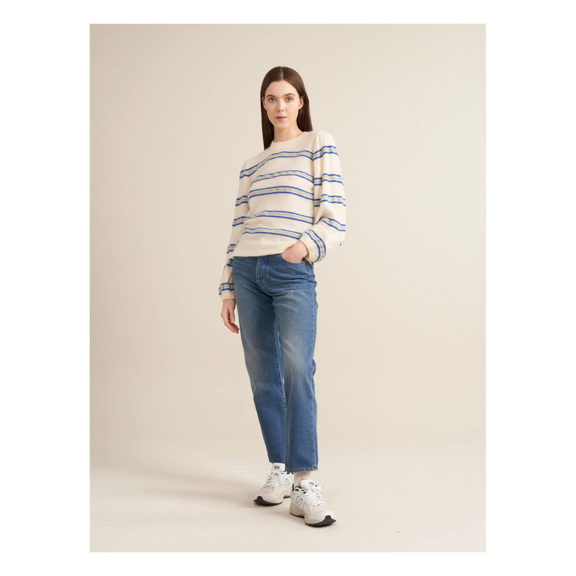 Bellerose Women's Ecru Diout Stripes Sweater - Collection