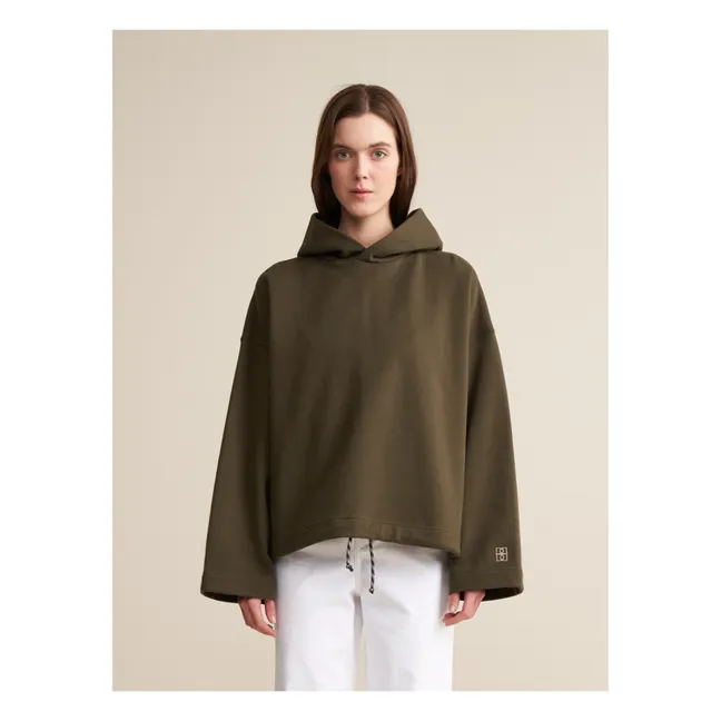 Sudadera Cate de algodón orgánico - Colección Mujer | Verde Kaki
