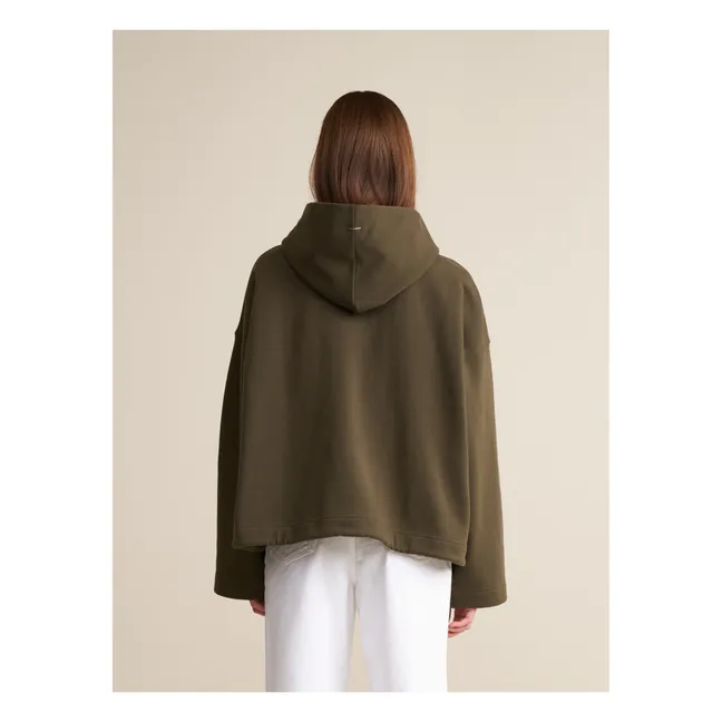 Sudadera Cate de algodón orgánico - Colección Mujer | Verde Kaki