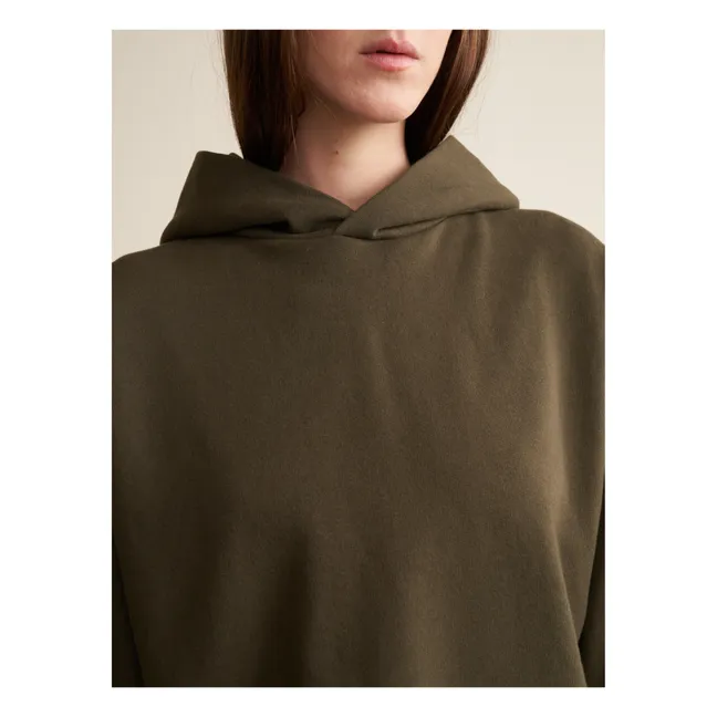 Sudadera Cate de algodón orgánico - Colección Mujer | Verde Kaki