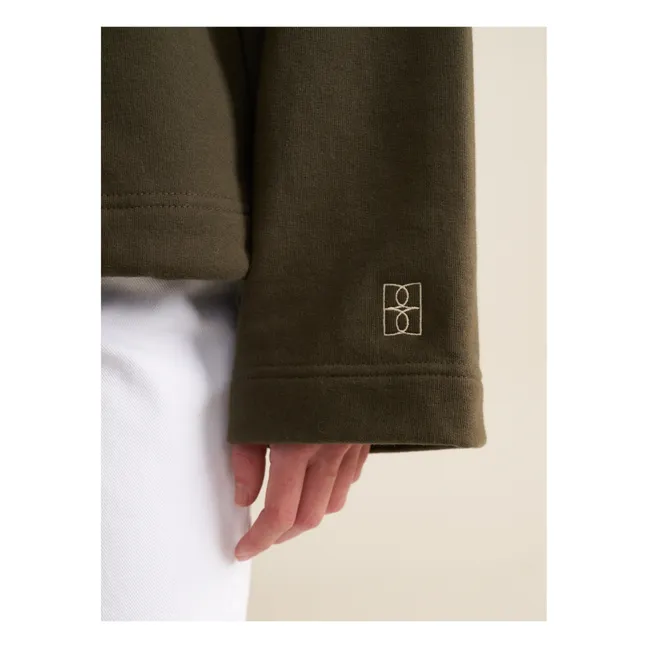 Sudadera Cate de algodón orgánico - Colección Mujer | Verde Kaki