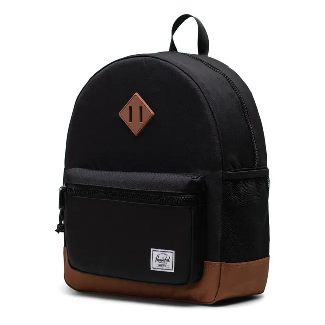 Heritage Plain Recycled Backpack | Black