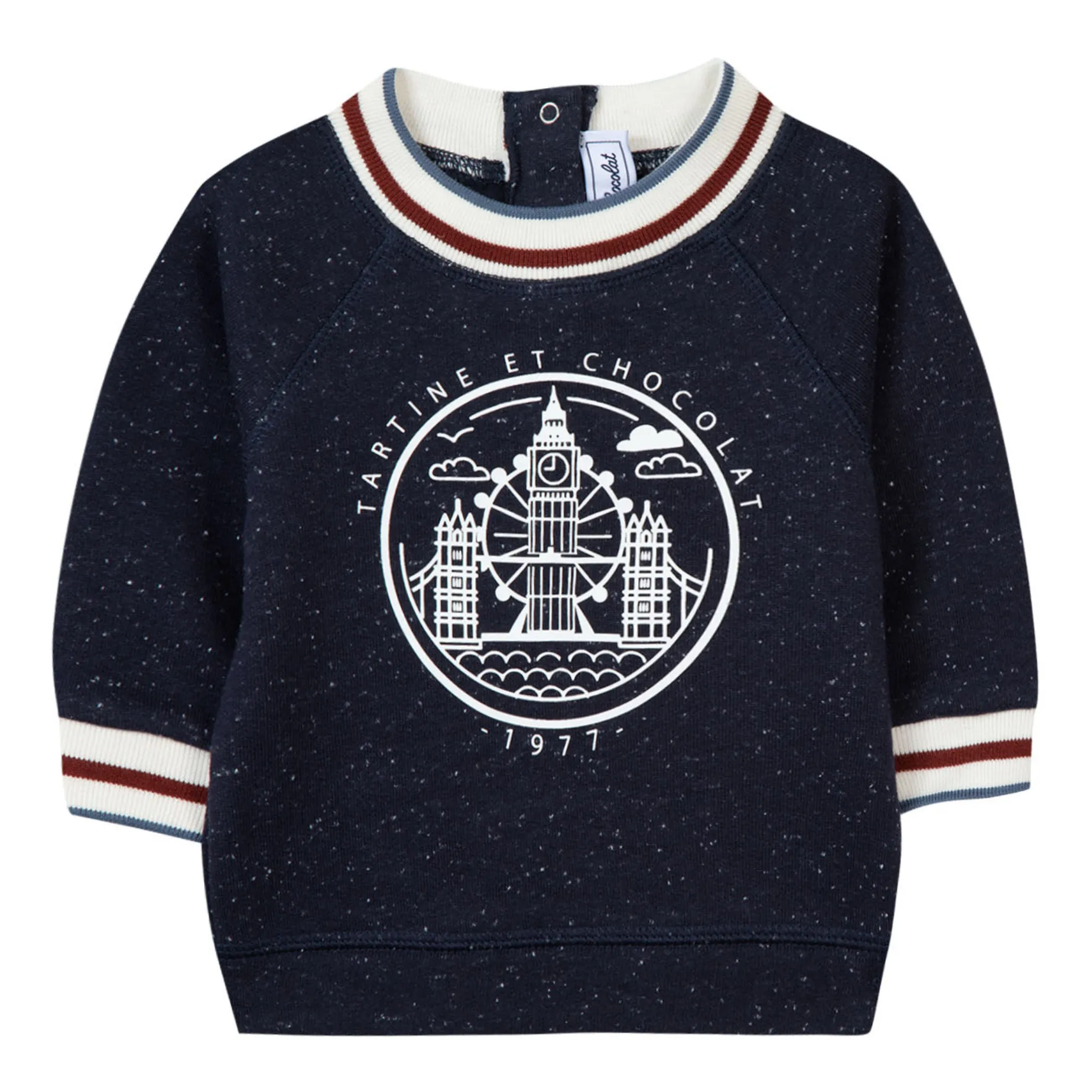 Tartine Et Chocolat Navy Blue London Speckled Sweat