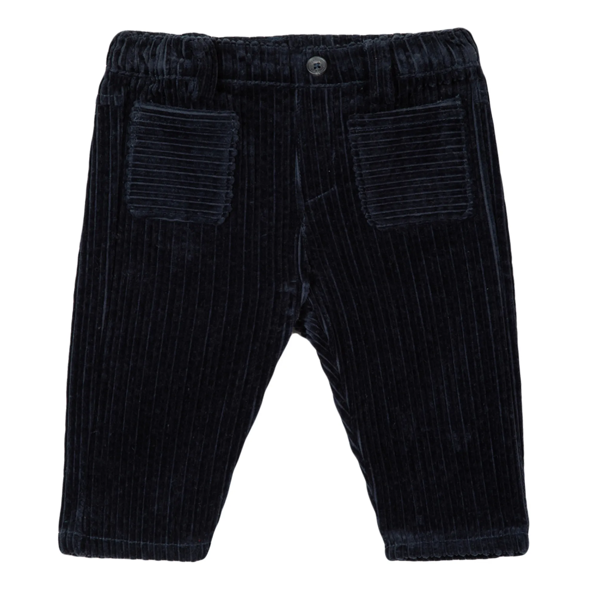 Tartine Et Chocolat Navy Blue Corduroy Pocket Trousers