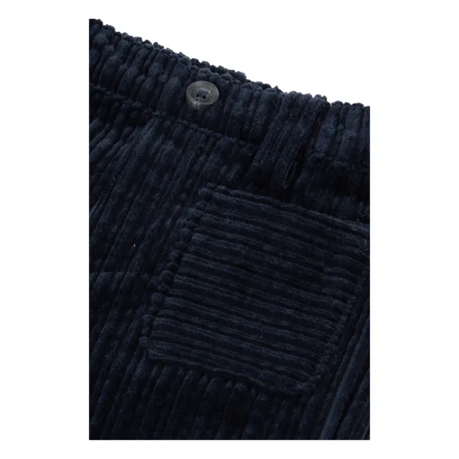 Corduroy Pocket Trousers | Navy blue