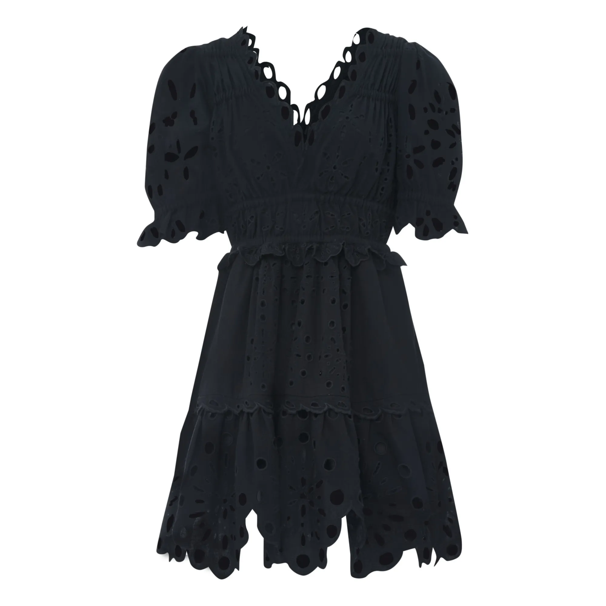 Sea Ny Black Addie Puff Dress