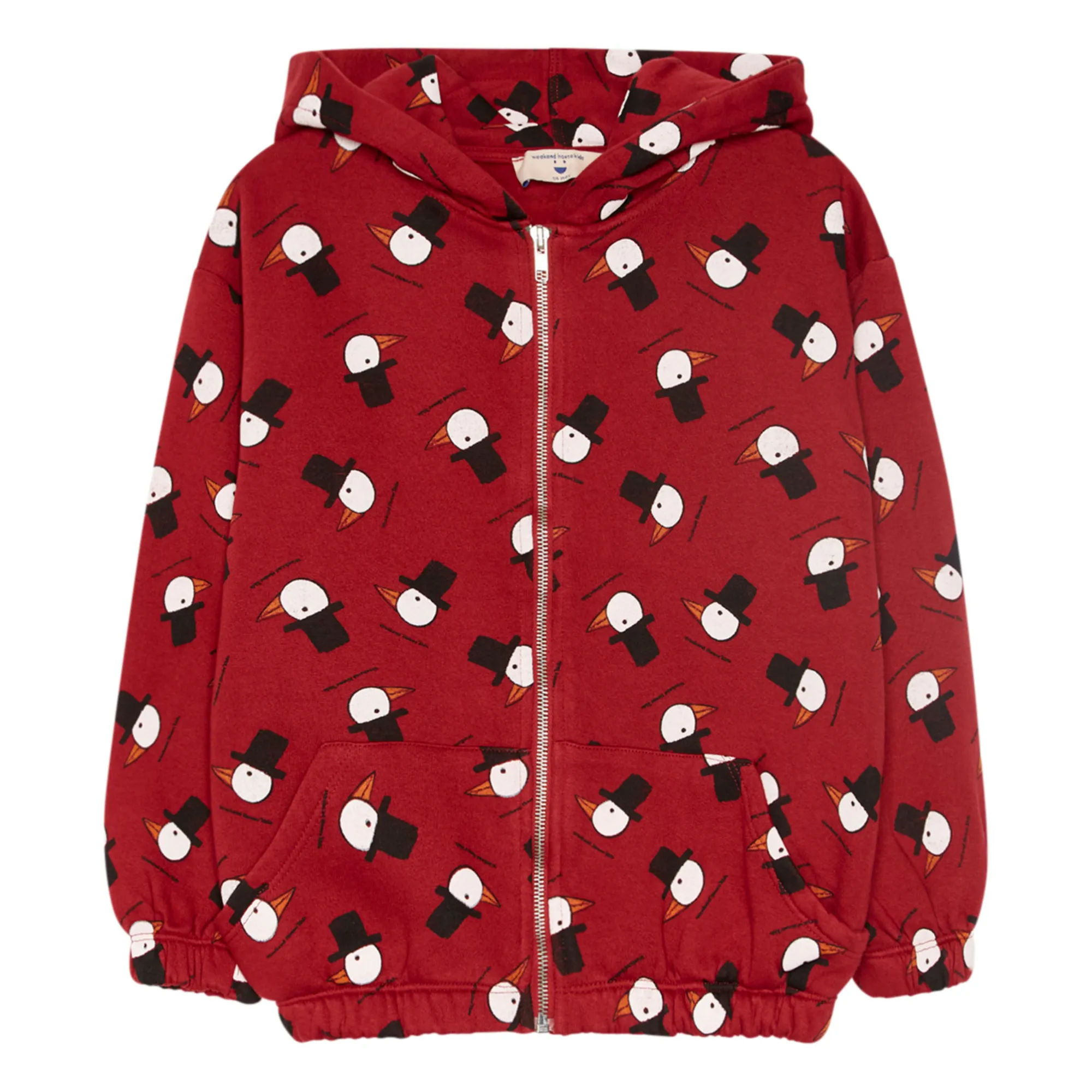Weekend House Burgundy Writer Organic Cotton Hoodie