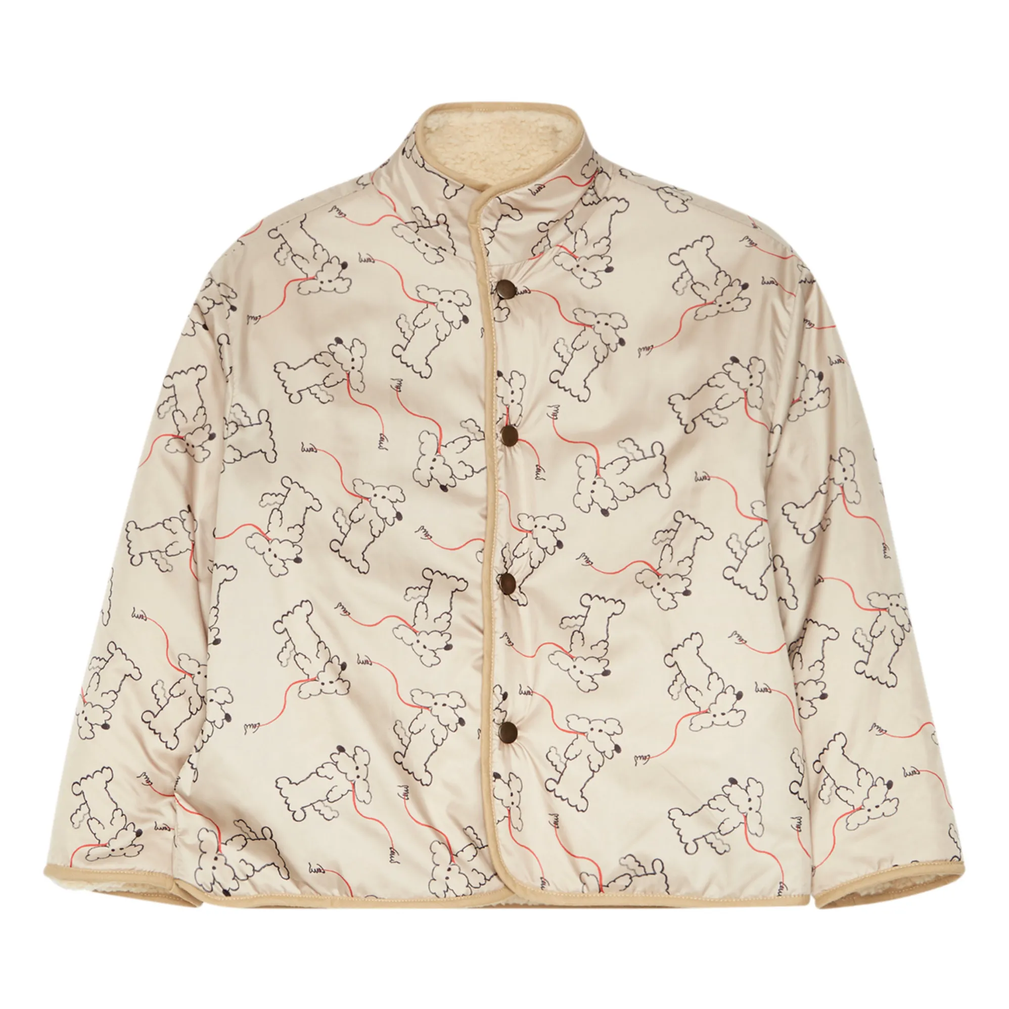 Weekend House Cream Dog Fur Reversible Jacket