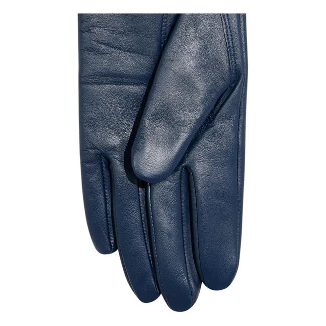 Guantes Gia forrados de piel y lana - Colección Femenina | Azul