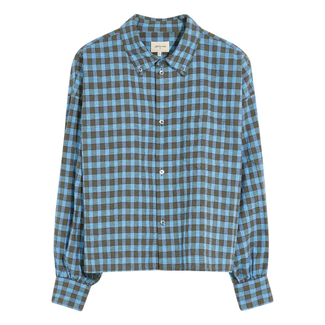 Chemise Graff Carreaux - Collection Femme | Bleu