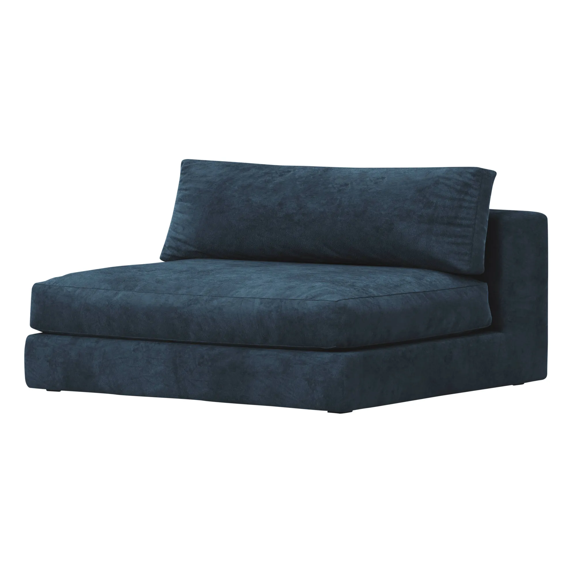 Chauffeuse 2 places Bellechasse en velours brut - 120 cm | Bleu marine- Image produit n°0