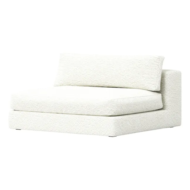 Butaca de 4 plazas Bellechasse de rizo - 120 cm | Off-White