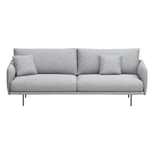 Canapé 3 places Isly en tissu chiné - 205 cm | Gris