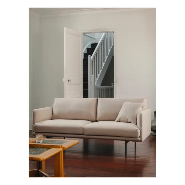 Canapé 3 places Isly en velours gratté - 205 cm | Cognac