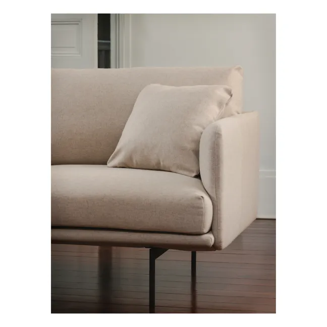 Sofa 3-Sitzer Isly aus gerauhtem Velours - 205 cm | Cognac-Farbe
