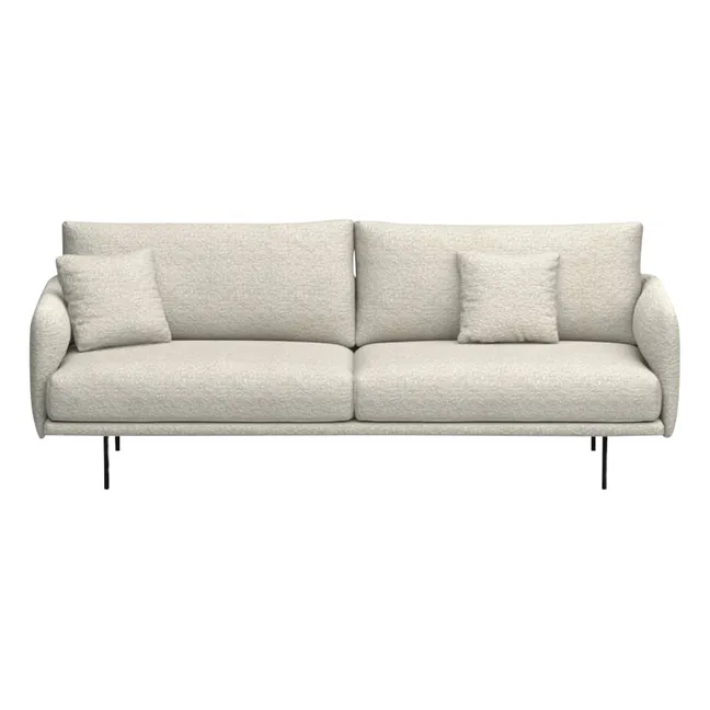 Canapé 3 places Isly en bouclette - 205 cm | Off-White
