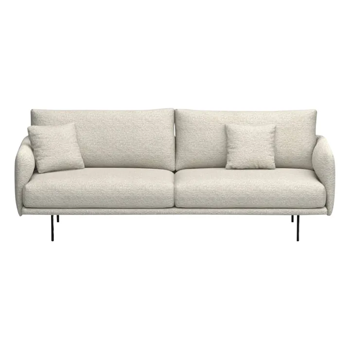 Canapé 3 places Isly en bouclette - 205 cm | Off-White- Image produit n°0