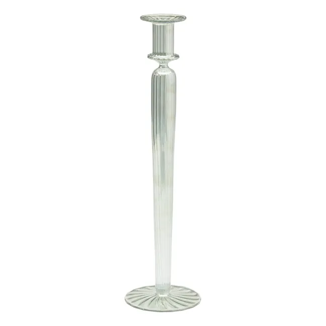 Athena Glass Candle Holder | Green