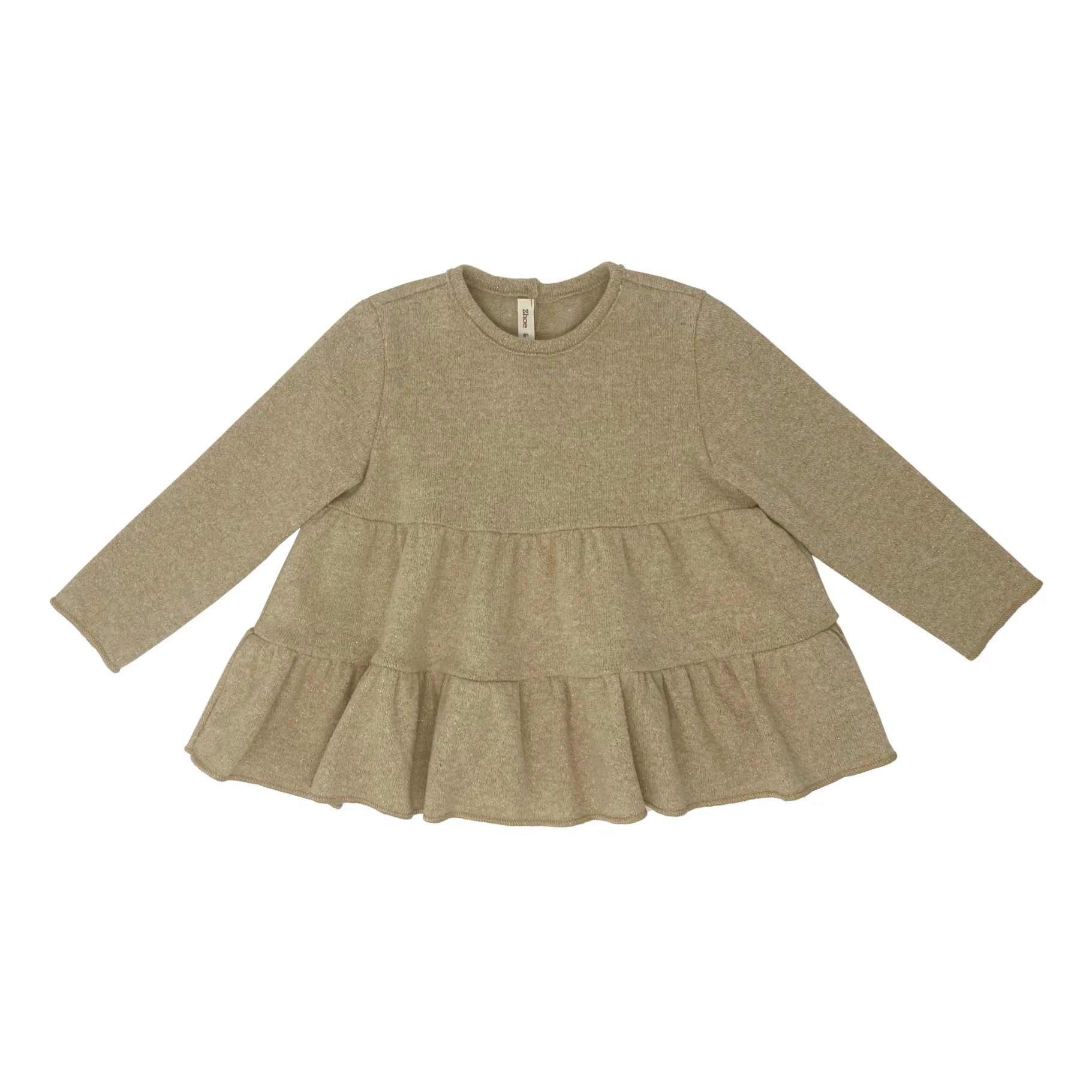 Zhoe & Tobiah Beige Lurex Knit Jumper