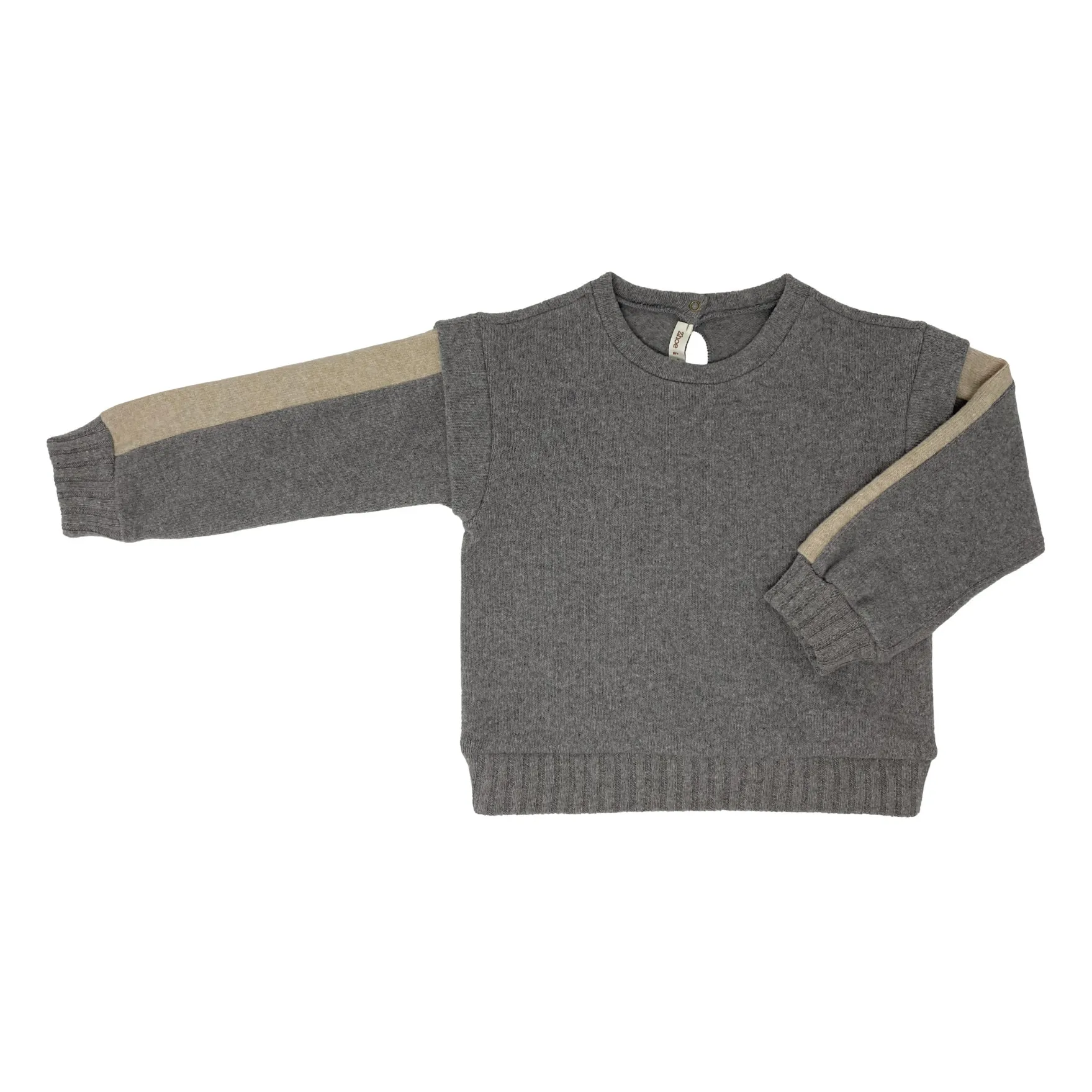 Zhoe & Tobiah Heather Grey Bi-Colour Knit Jumper