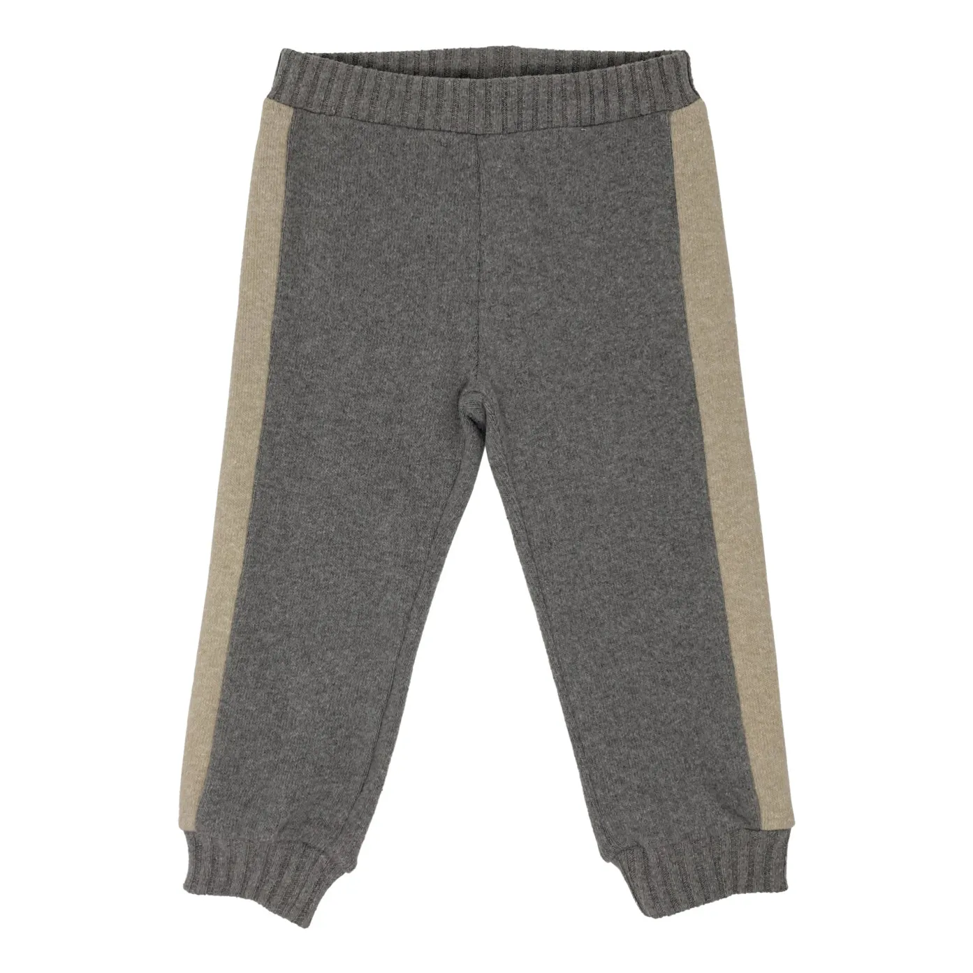 Zhoe & Tobiah Heather Grey Two-Tone Knit Jogger