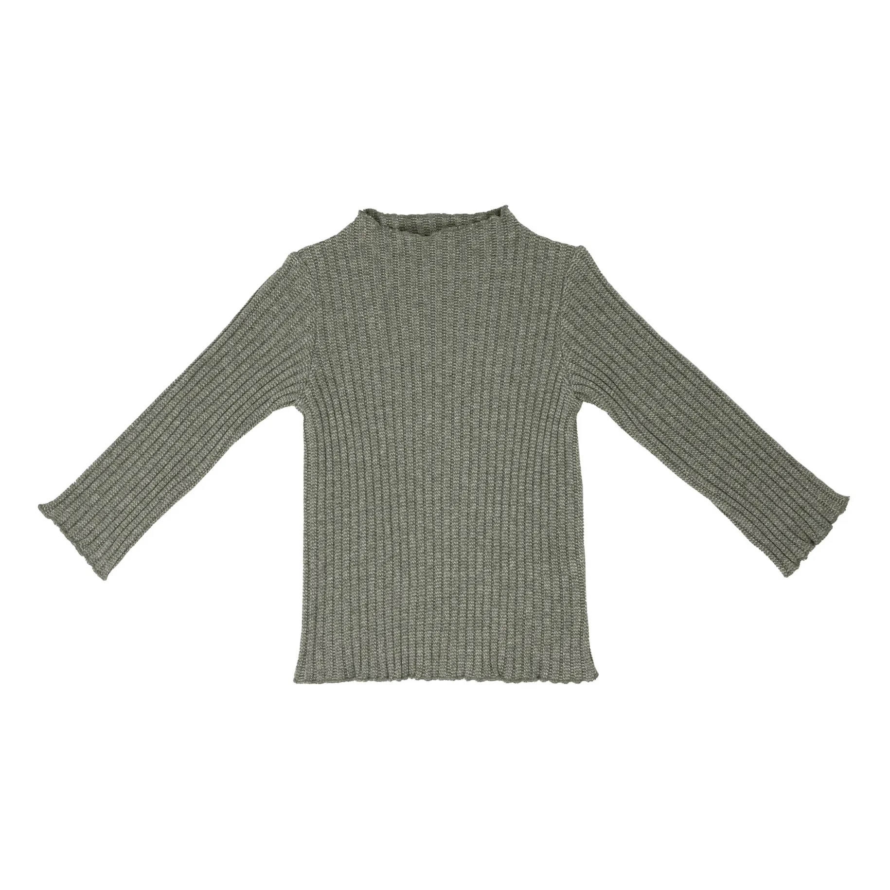 Zhoe & Tobiah Beige Lurex Ribbed Pullover