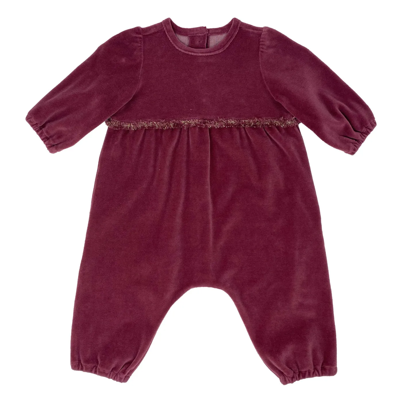 Zhoe & Tobiah Raspberry Red Velour Jumpsuit