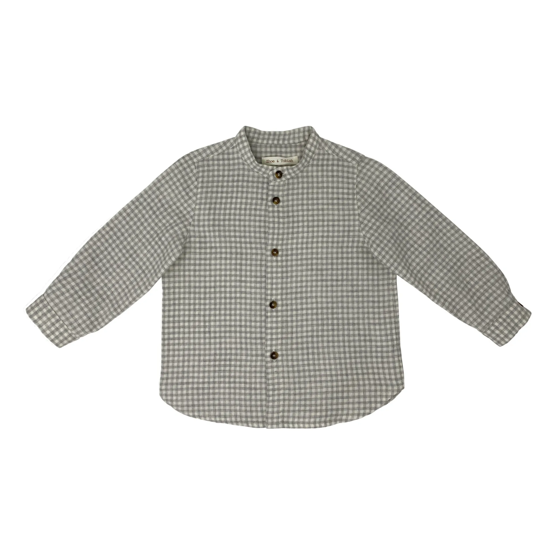 Zhoe & Tobiah Heather Grey Checkered Shirt