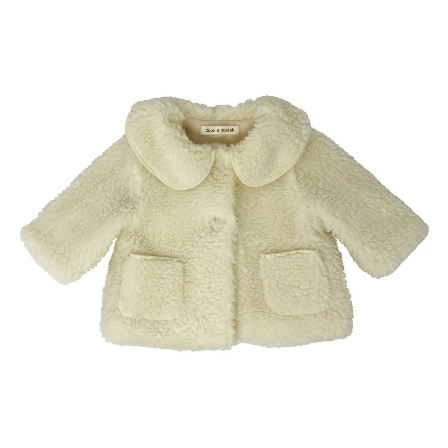Zhoe & Tobiah Ecru Faux Fur Coat
