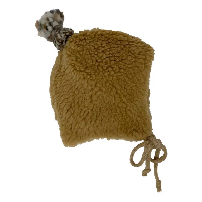 Fur-style hat | Camel