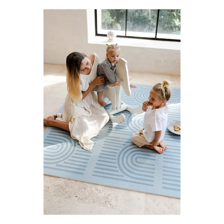 Tapis de jeu modulable Linear | Bleu gris- Image produit n°1