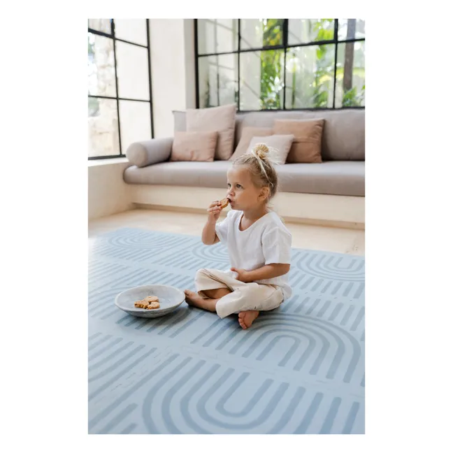 Alfombra de juego modular lineal | Azul Gris