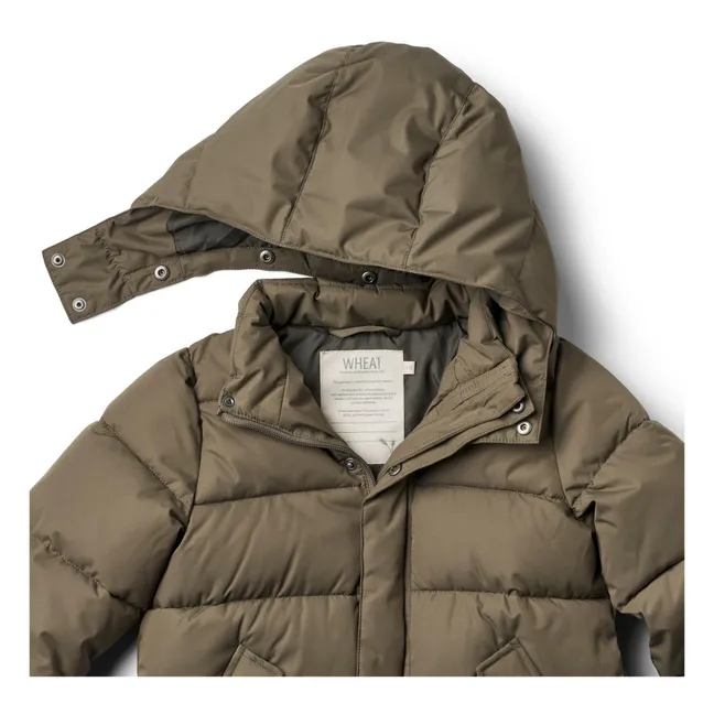 Gael Recycled Material Down Jacket | Chocolate
