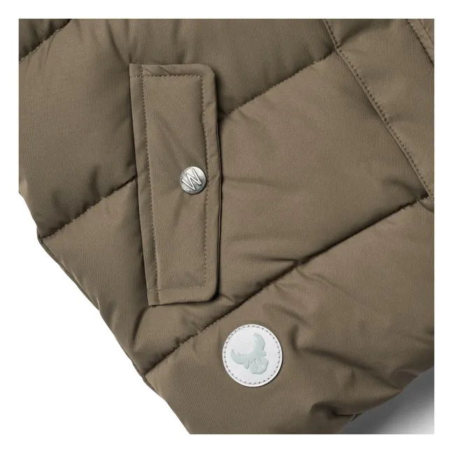Gael Recycled Material Down Jacket | Chocolate