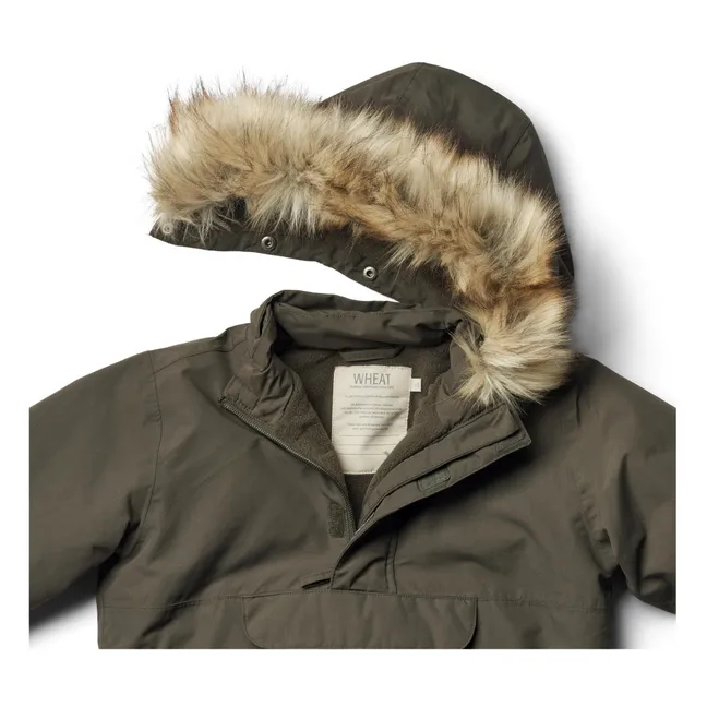 Momo Tech Faux Fur Recycled Material Parka | Chocolate
