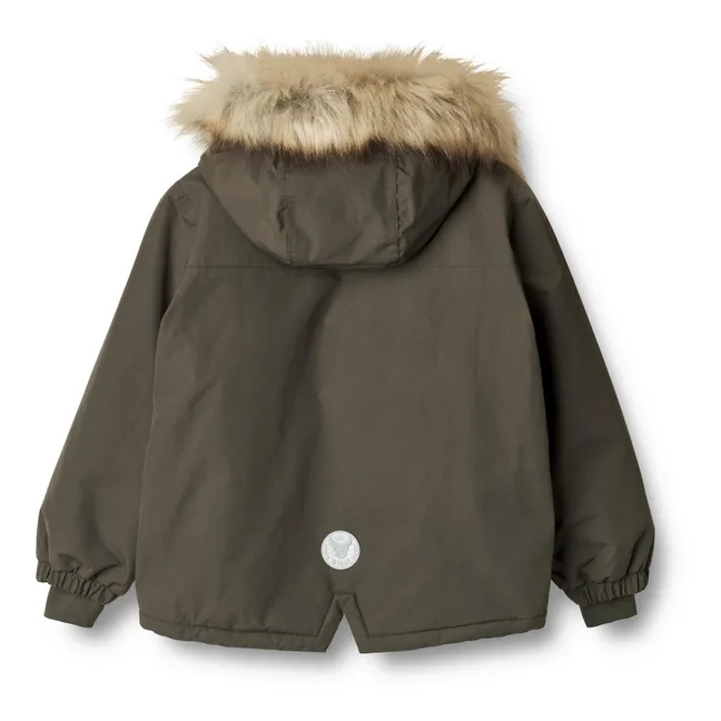 Momo Tech Faux Fur Recycled Material Parka | Chocolate