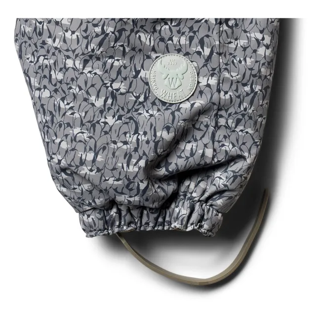 Nickie Floral Faux Fur Recycled Material Ski Suit | Grey
