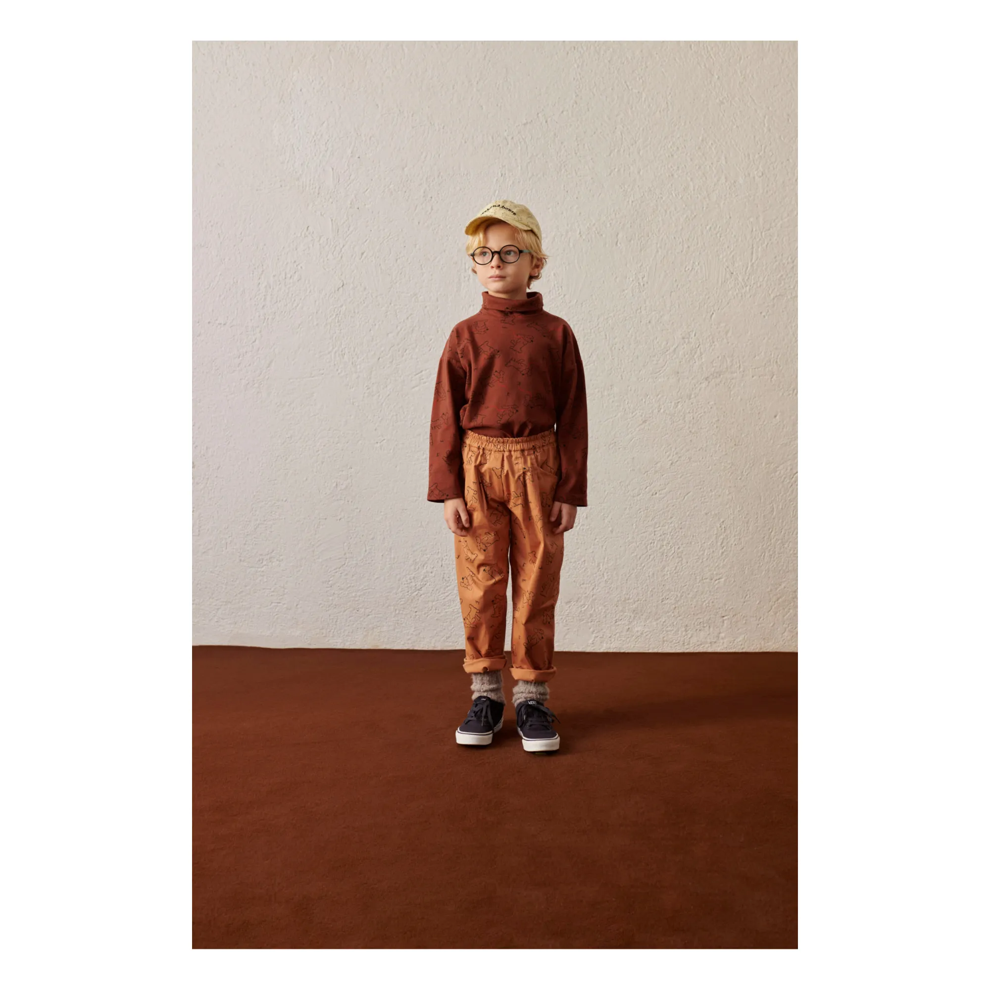 Weekend House Chocolate Dog Organic Cotton Thin Turtleneck Sweater