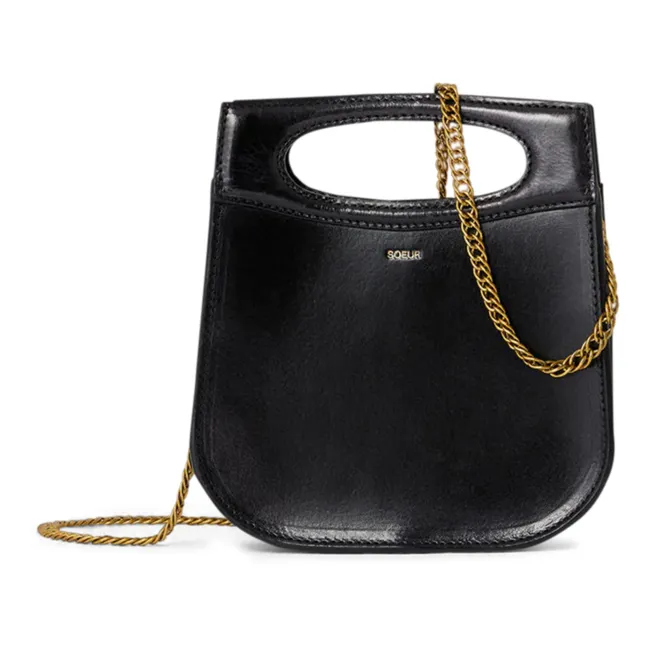 Cheri Mini Leather Bag | Black