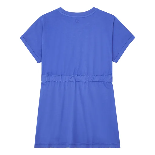 Kurzes Kleid Mädchen Bio-Baumwolle | Blau