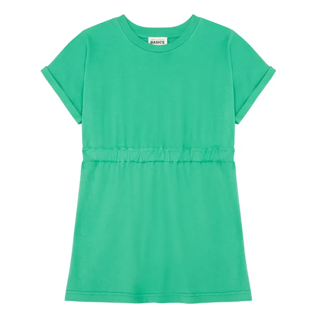 Kurzes Kleid Mädchen Bio-Baumwolle | Grün