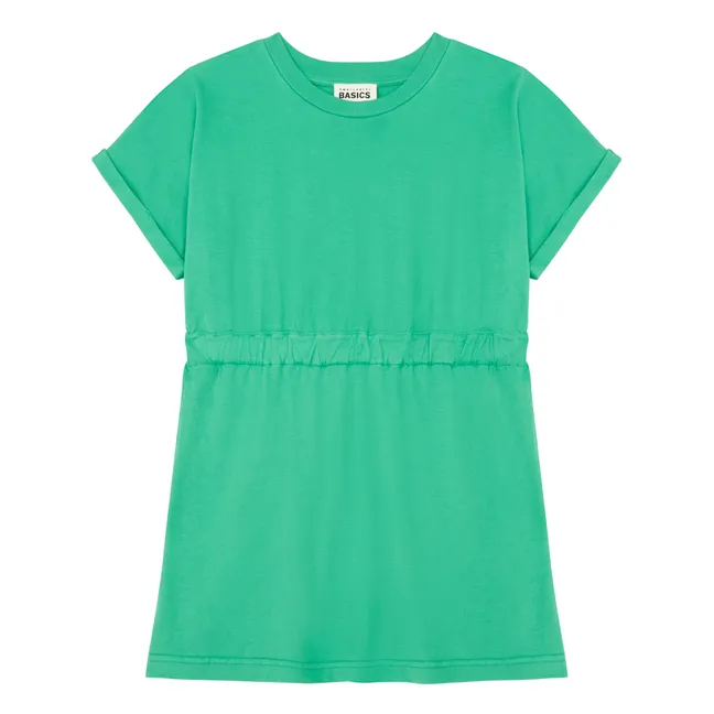 Robe Courte Fille Coton Bio | Vert