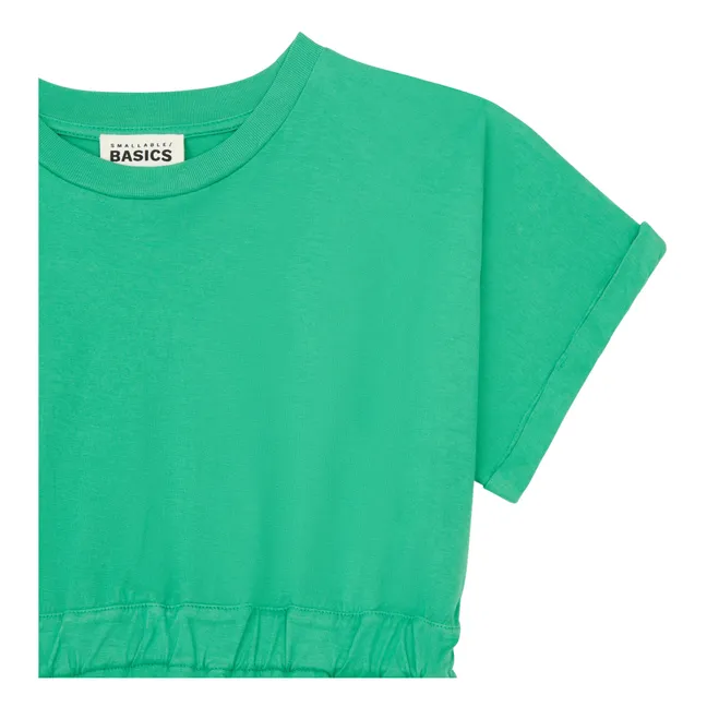 Kurzes Kleid Mädchen Bio-Baumwolle | Grün