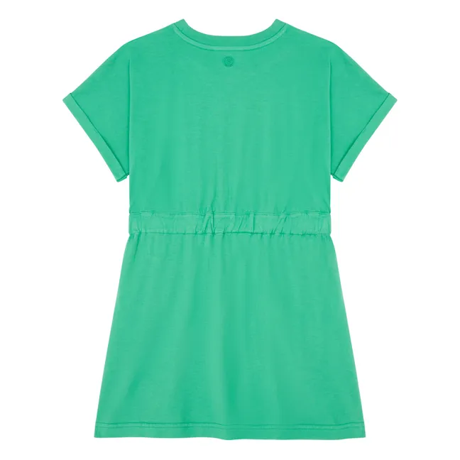 Kurzes Kleid Mädchen Bio-Baumwolle | Grün