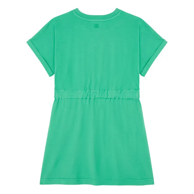 Robe Courte Fille Coton Bio | Vert