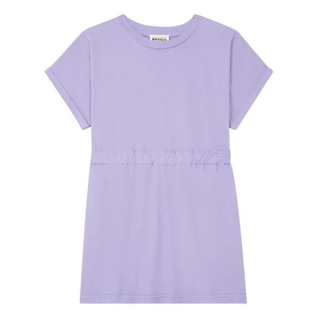 Kurzes Kleid Mädchen Bio-Baumwolle | Lavendel