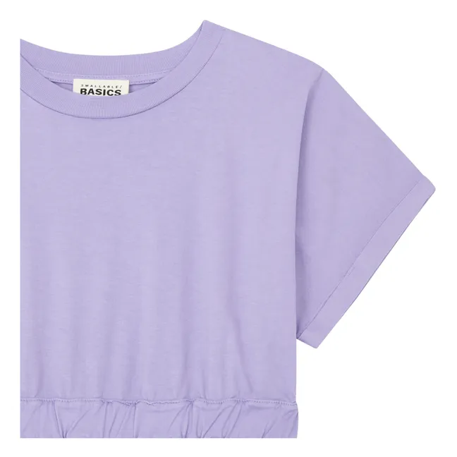 Kurzes Kleid Mädchen Bio-Baumwolle | Lavendel