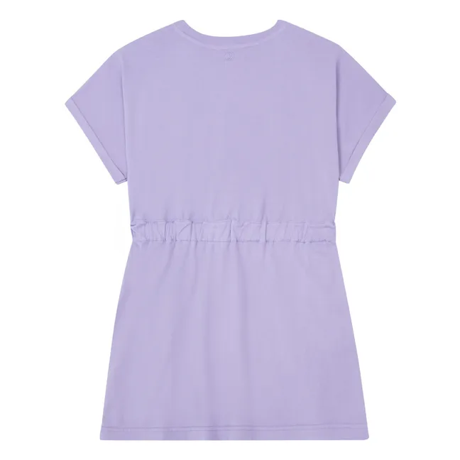 Kurzes Kleid Mädchen Bio-Baumwolle | Lavendel